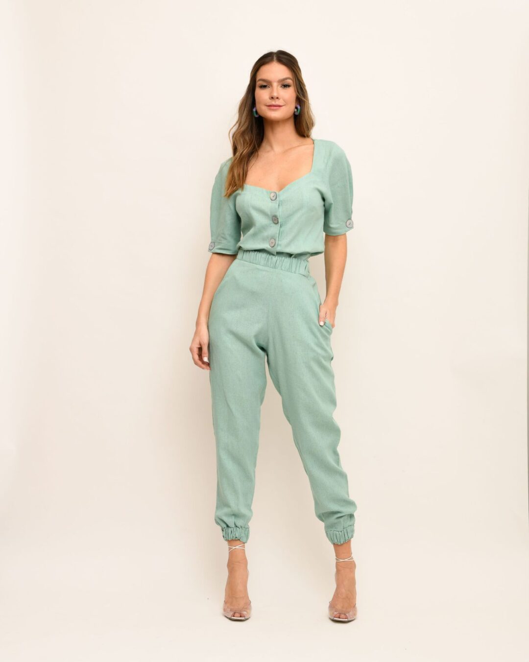 Conjunto calça e blusa Lime