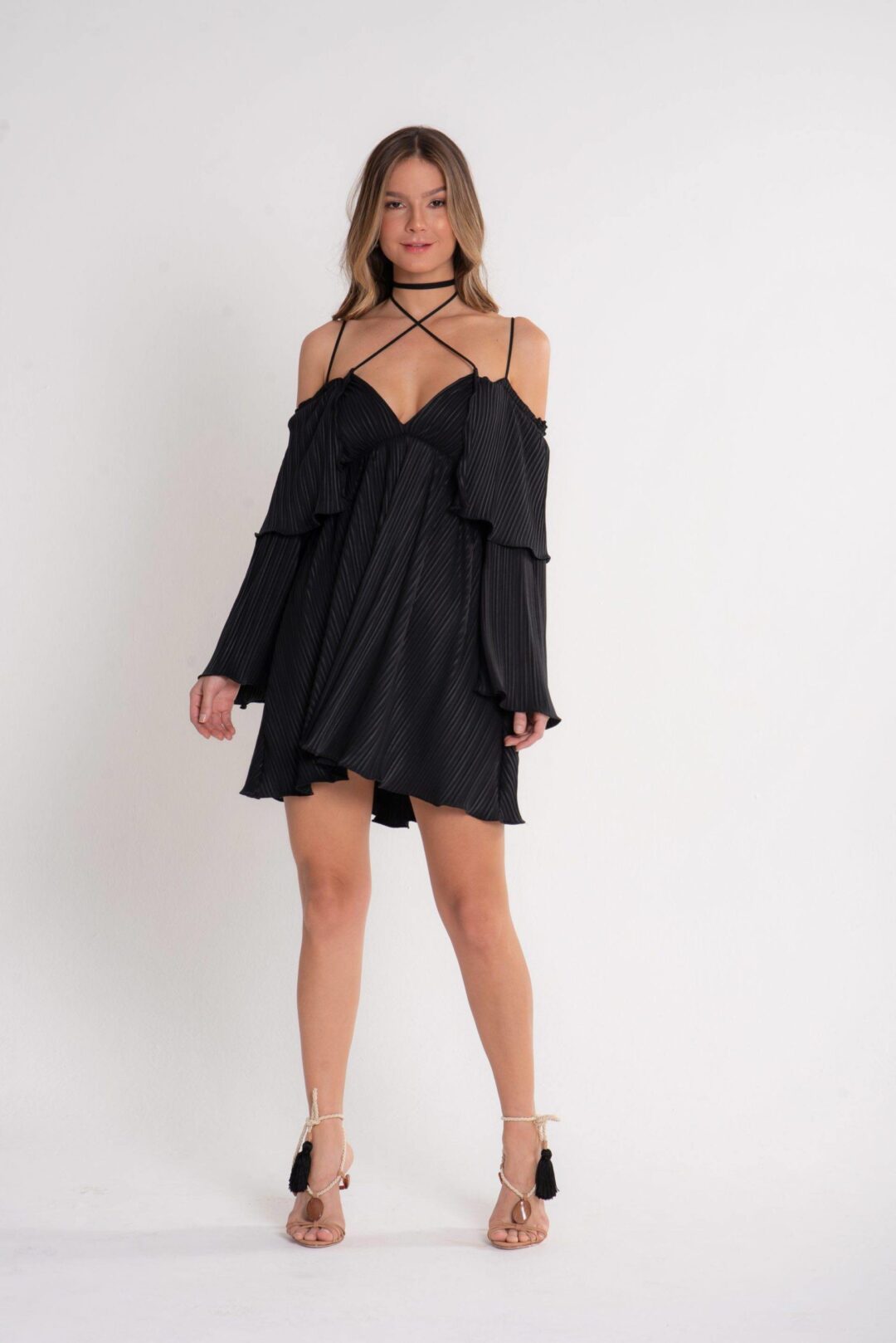 Vestido plissado Bella