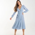 vestido envelope celeste