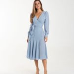 vestido envelope celeste