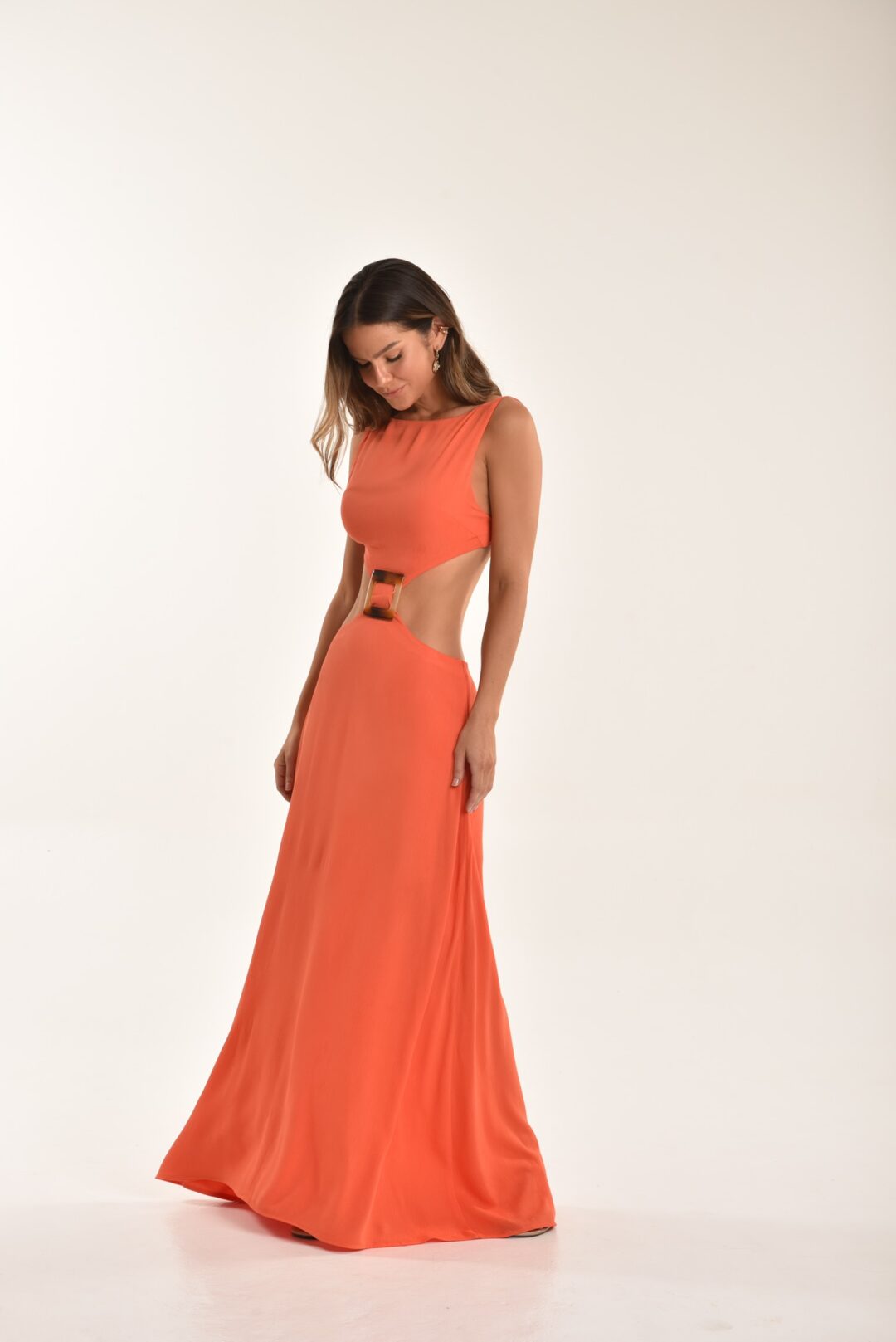 Vestido longo calamansi