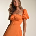 vestido laranja Joy