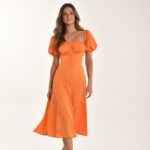 vestido laranja Joy