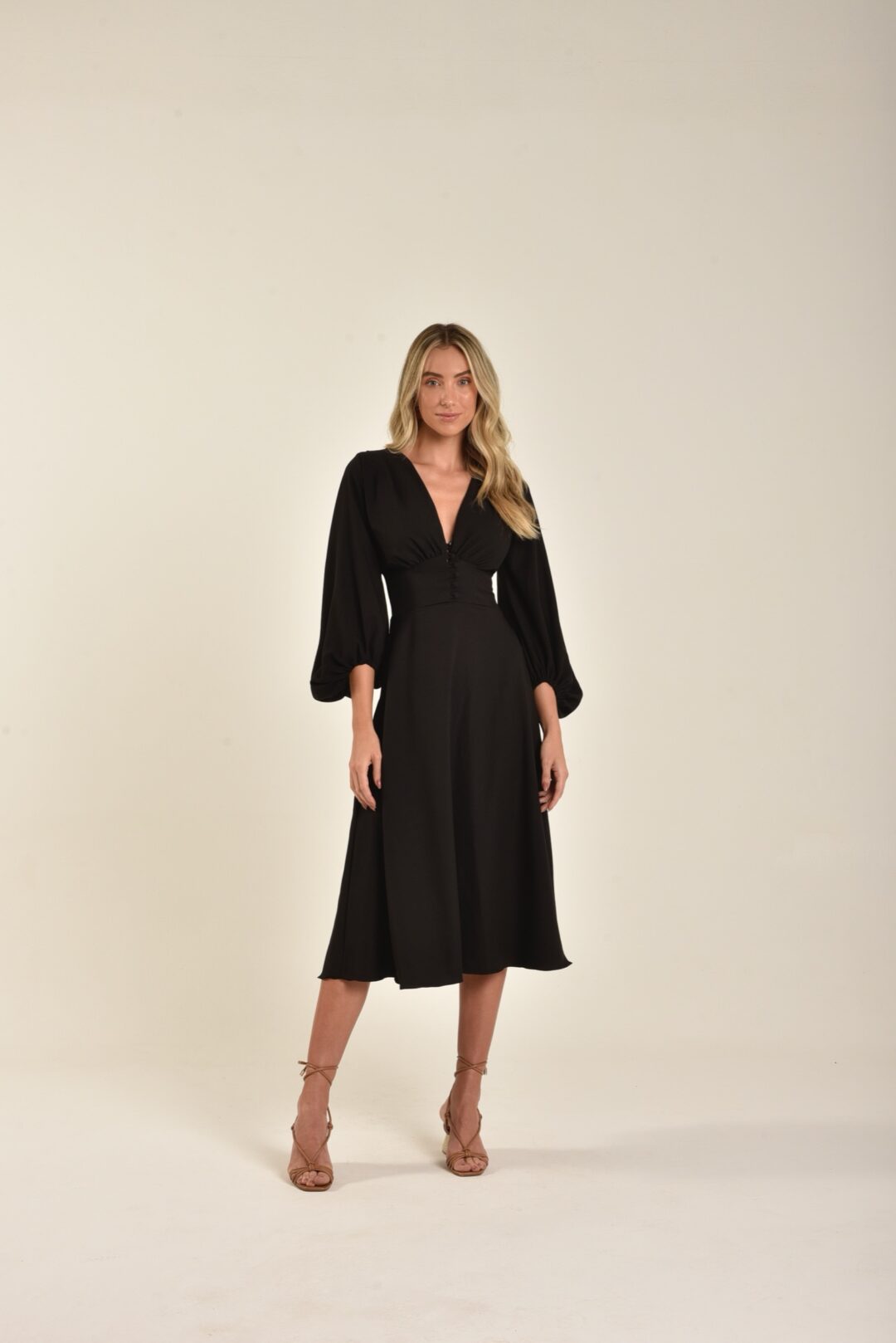 vestido midi Francesca