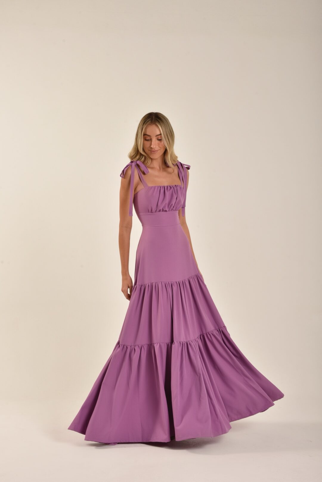 vestido longo lavanda Paula