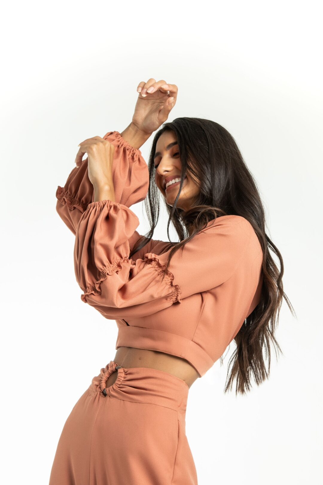 blusa ocre