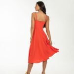 Vestido midi pitanga