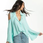 Camisa Maitê turquesa