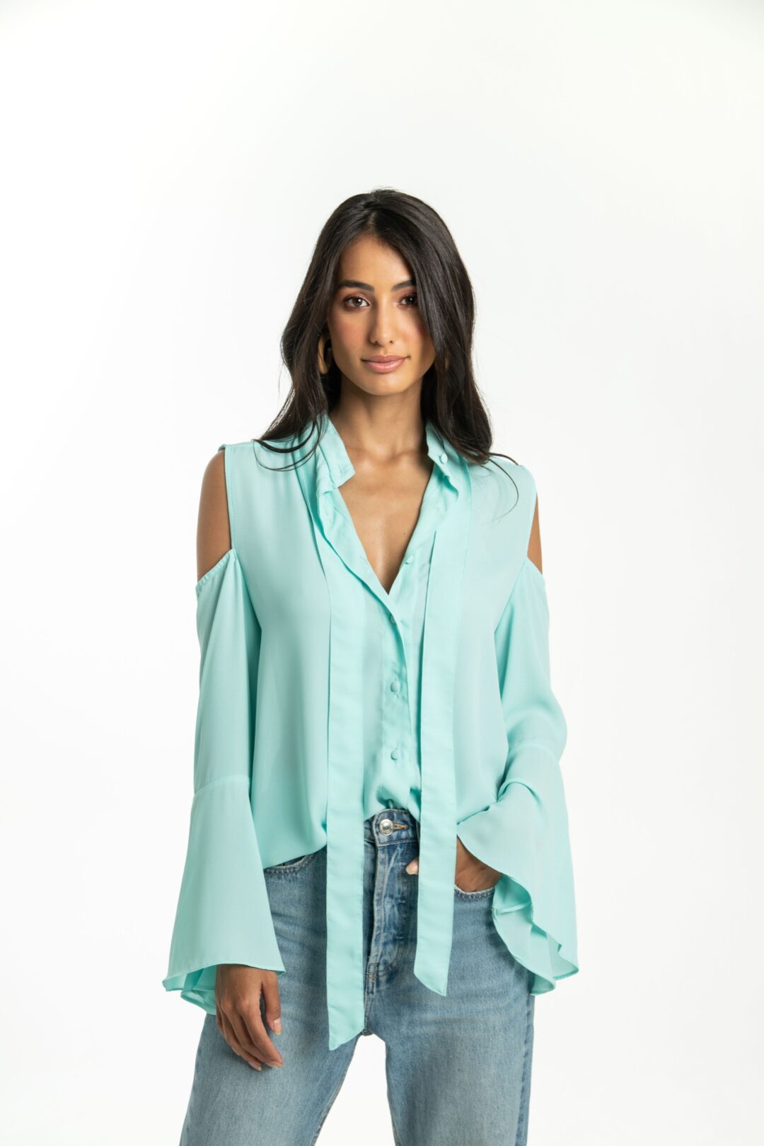 Camisa Maitê turquesa
