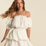 Vestido babados Ana off white