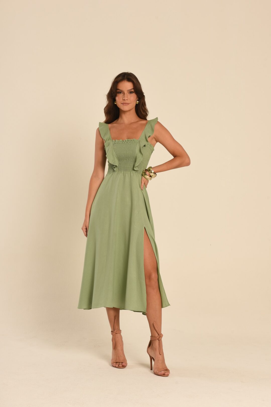 vestido midi flora