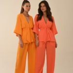 Conjunto kimono papaya