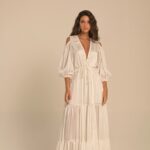 vestido longo fios de lurex morena