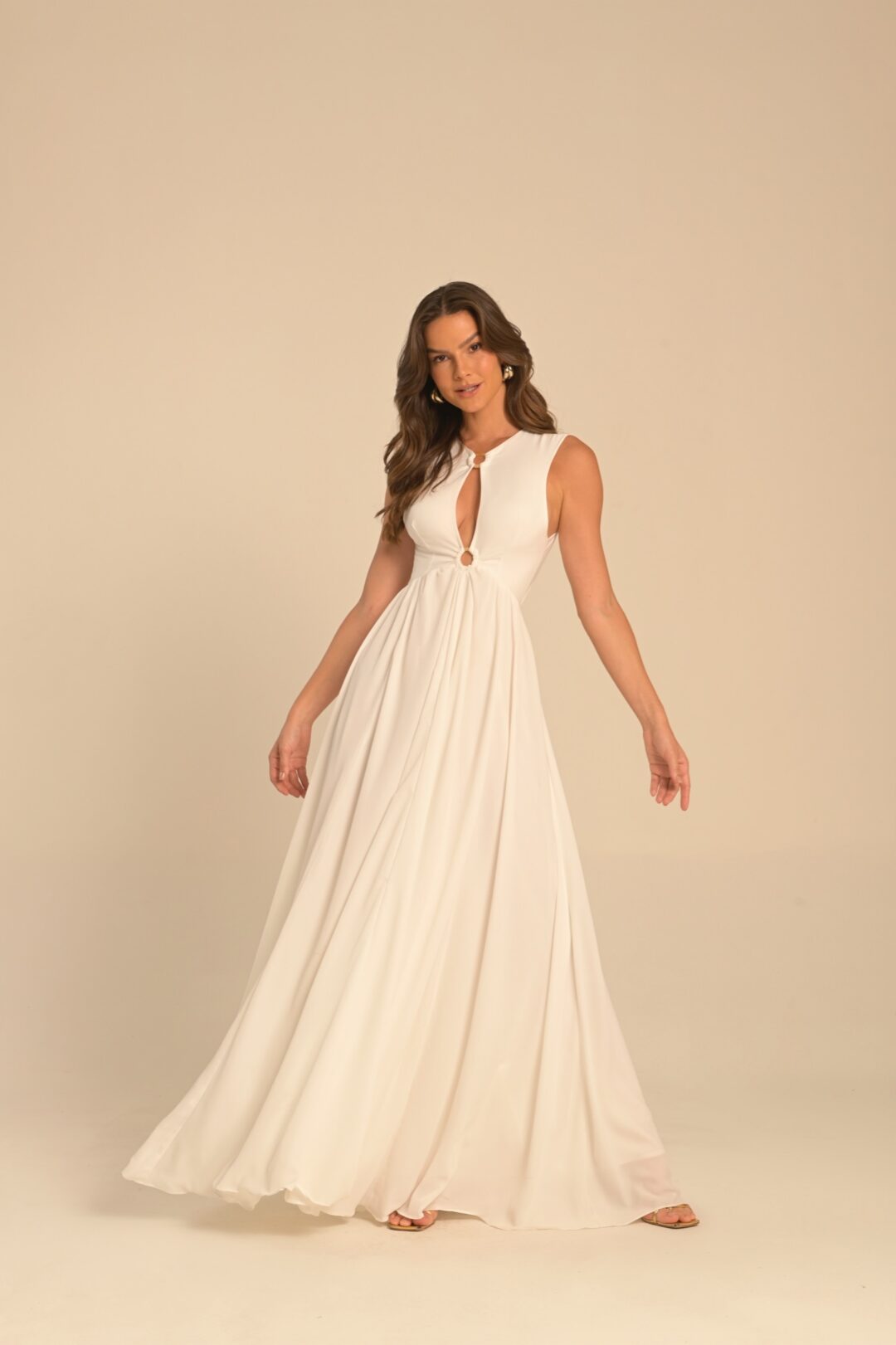 vestido longo argolas maré