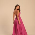 vestido Olívia fúcsia