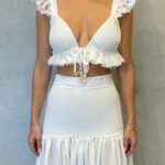 conjunto top e saia longa Milagres