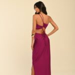 vestido longo fucsia Scarllet