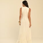 vestido longo linho off Chloe