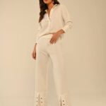 conjunto calça e camisa de linho Victoria