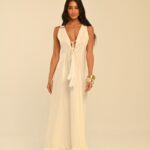 vestido longo linho off Chloe
