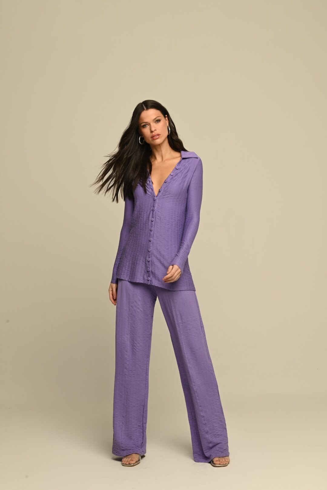 conjunto malha calça e blusa Ametista