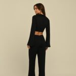 conjunto calça e top zíper olívia