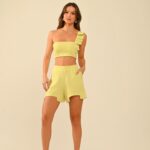 conjunto short e blusa verde fresh