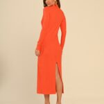 vestido malha coral Aura