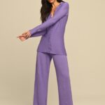conjunto malha calça e blusa Ametista