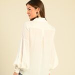 camisa branca botões Katrina