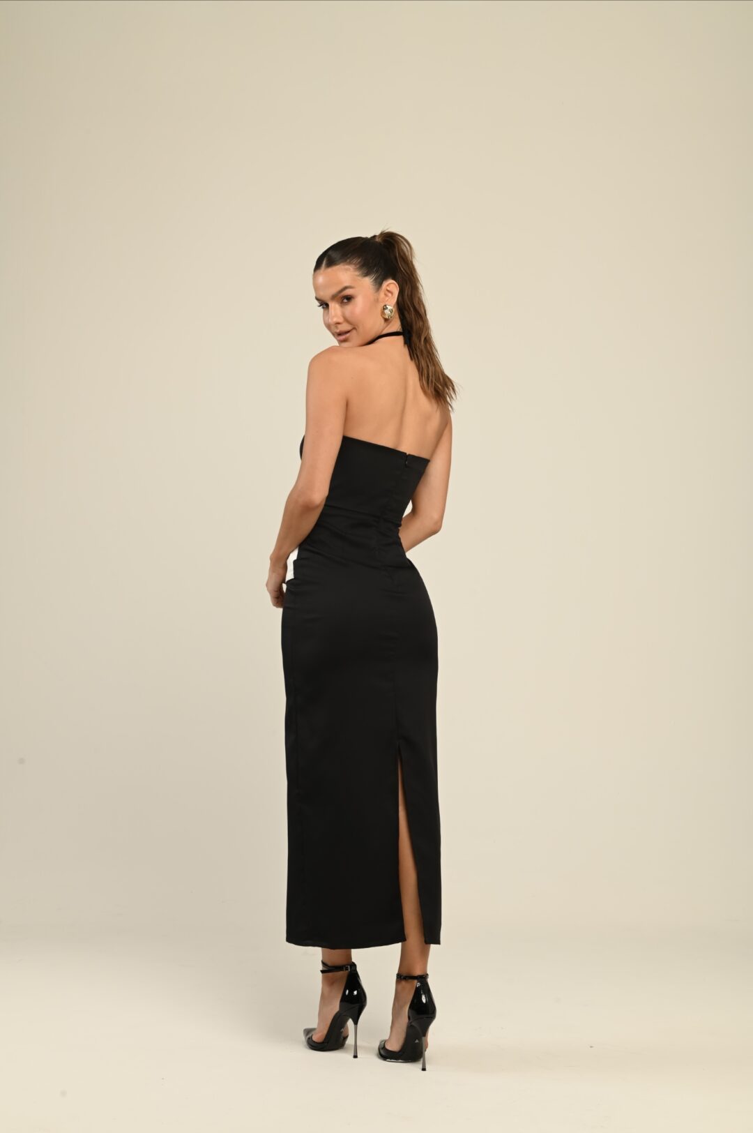 vestido midi bicolor Etérea