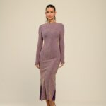 vestido lurex ametista