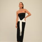 vestido midi bicolor Etérea