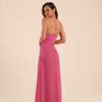vestido longo bodychain pedras naturais