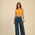top canelado amarelo alegria