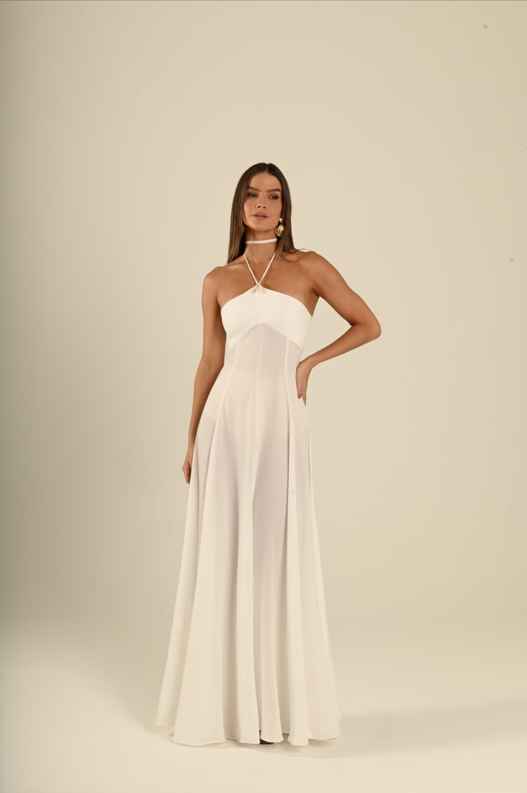vestido longo conchas sereia