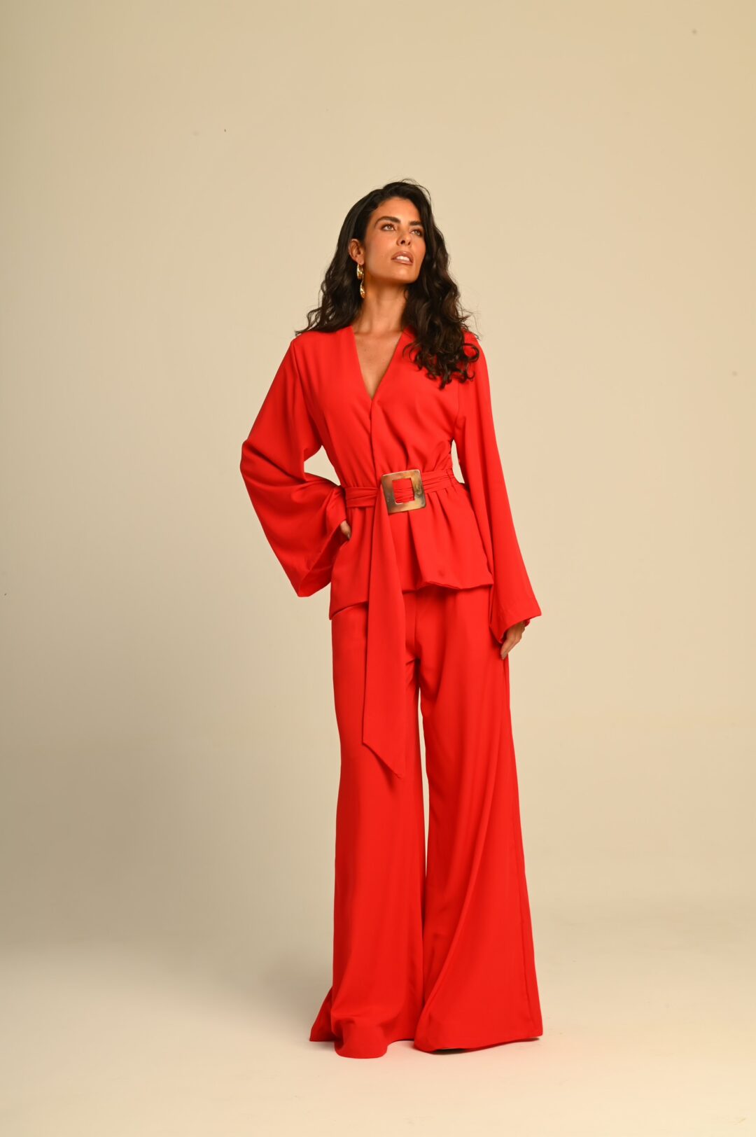 conjunto kimono vermelho Betina