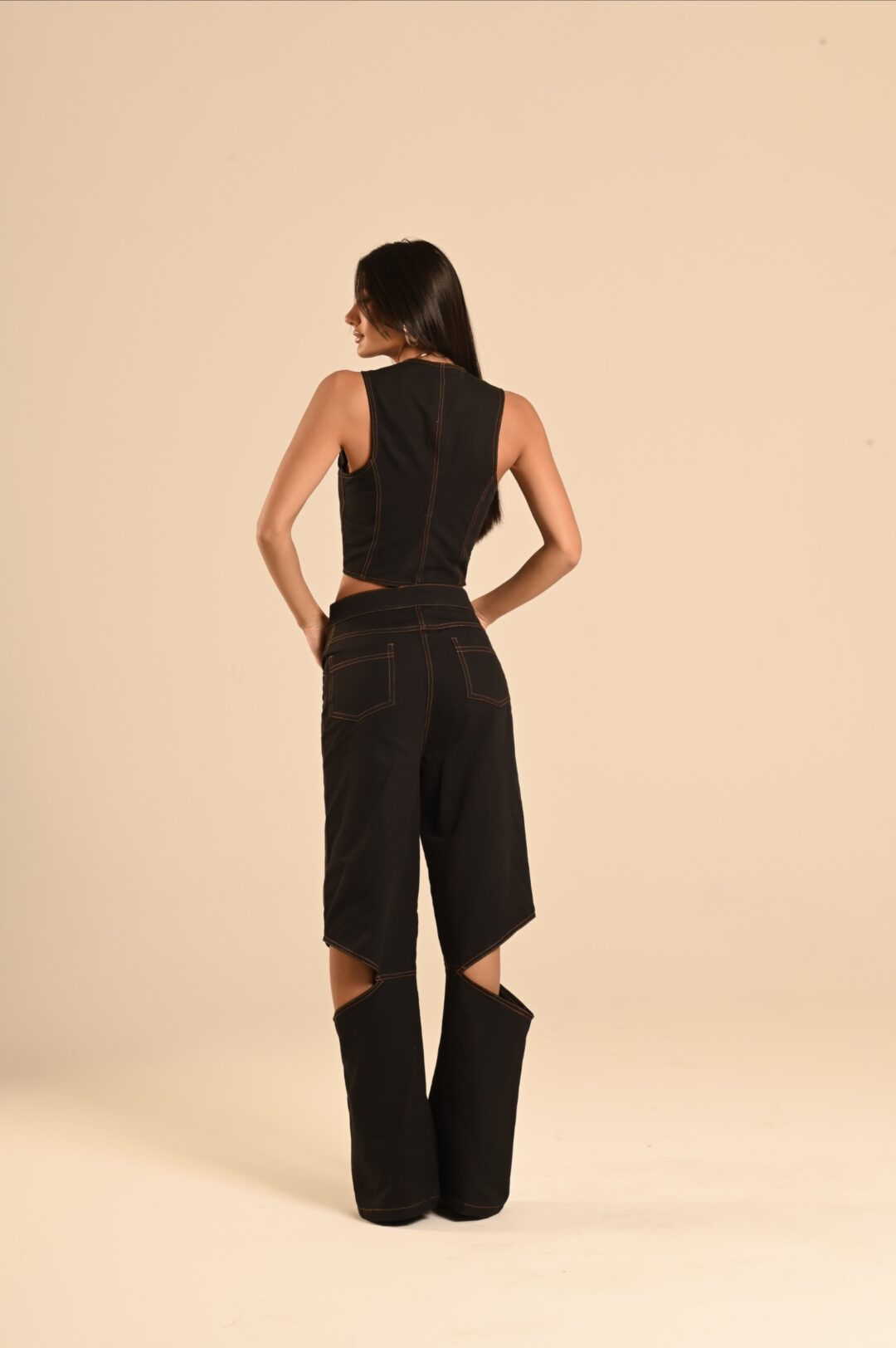 conjunto sarja colete e calça Alicia