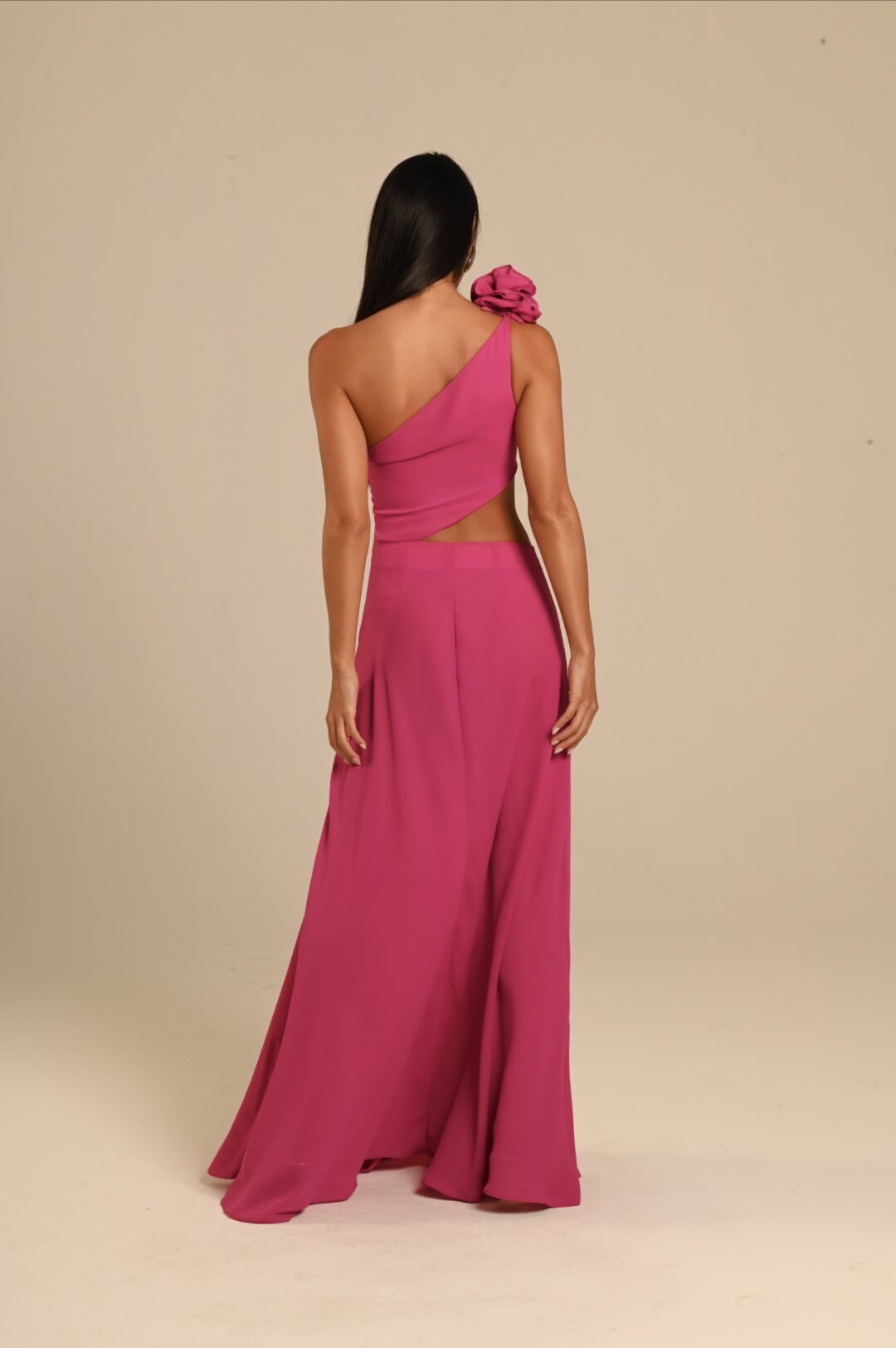 vestido longo recortes Fleur