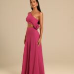 vestido longo recortes Fleur