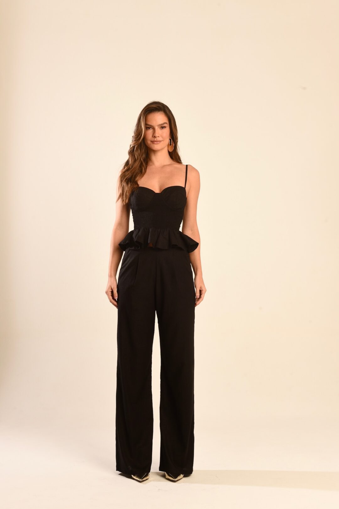 Conjunto Tarsila linho preto