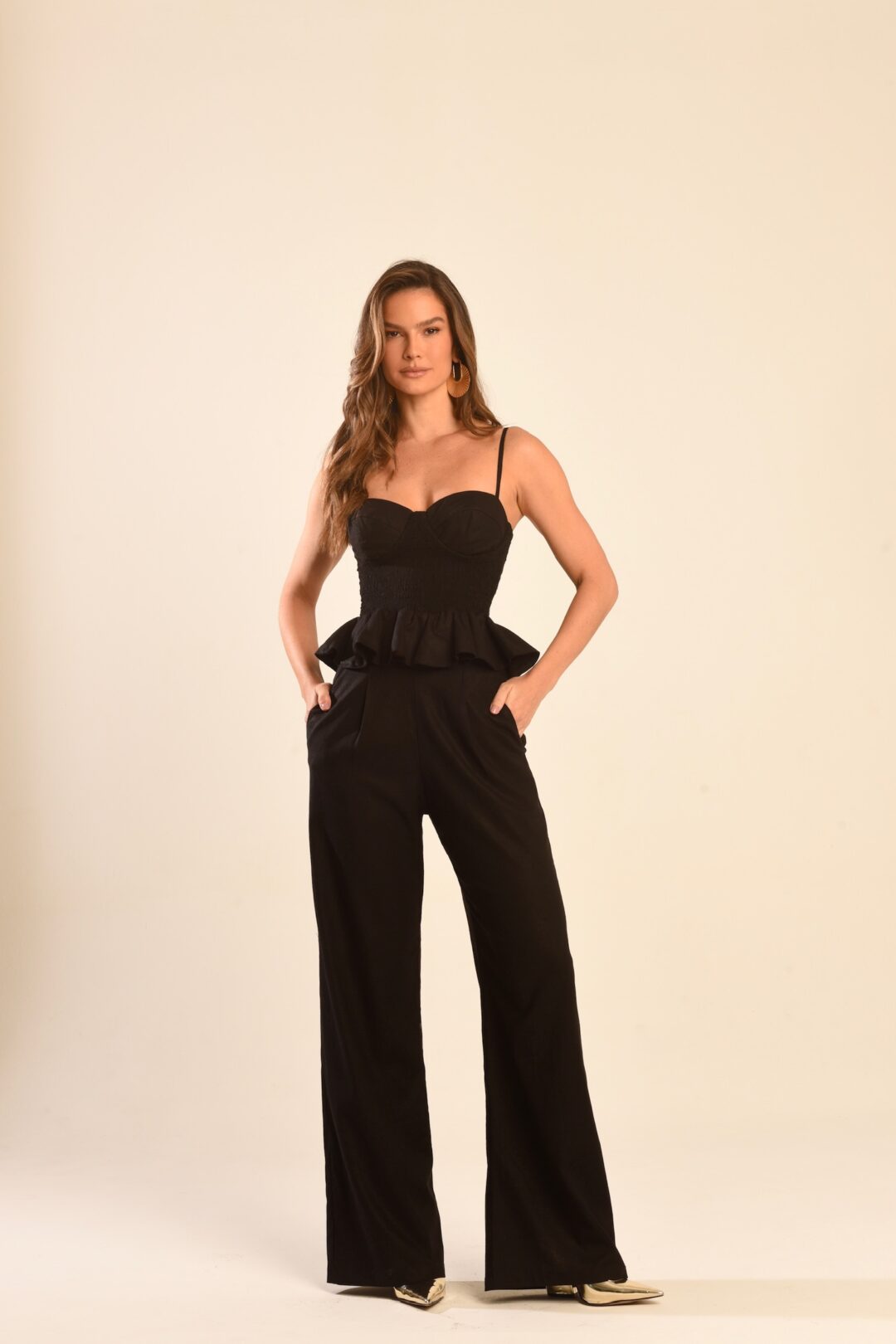 Conjunto Tarsila linho preto