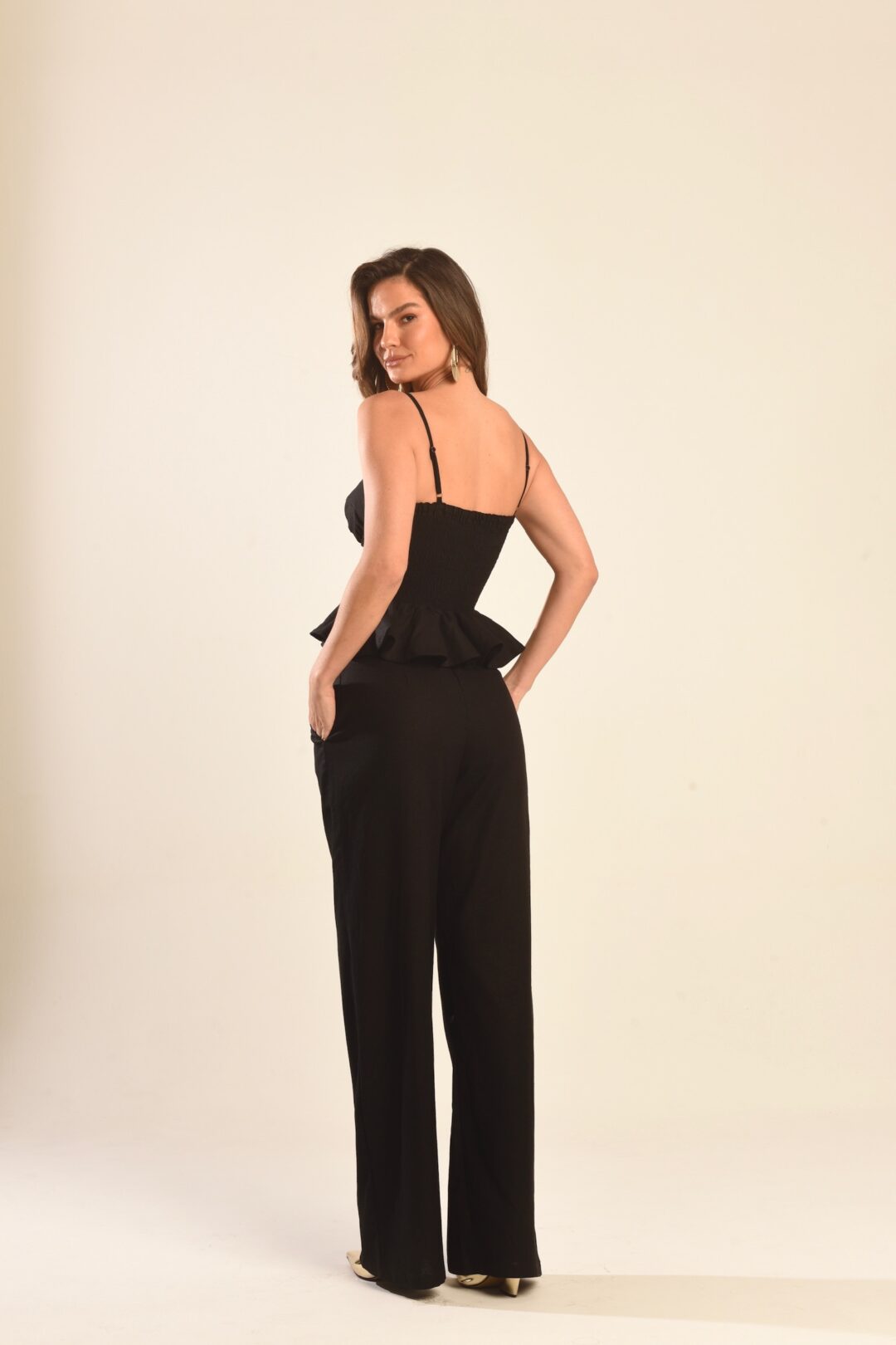 Conjunto Tarsila linho preto
