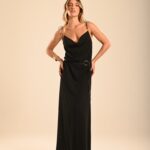slip dress longo preto Miragem