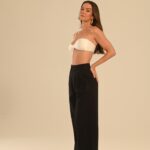 calça alfaiataria linho preta