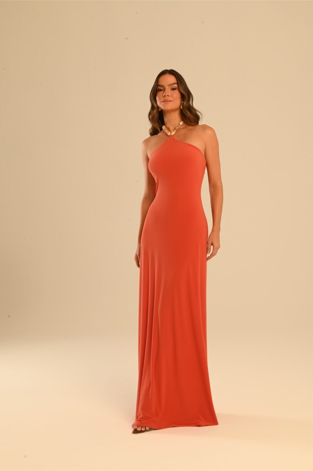 vestido Bodrum cenoura