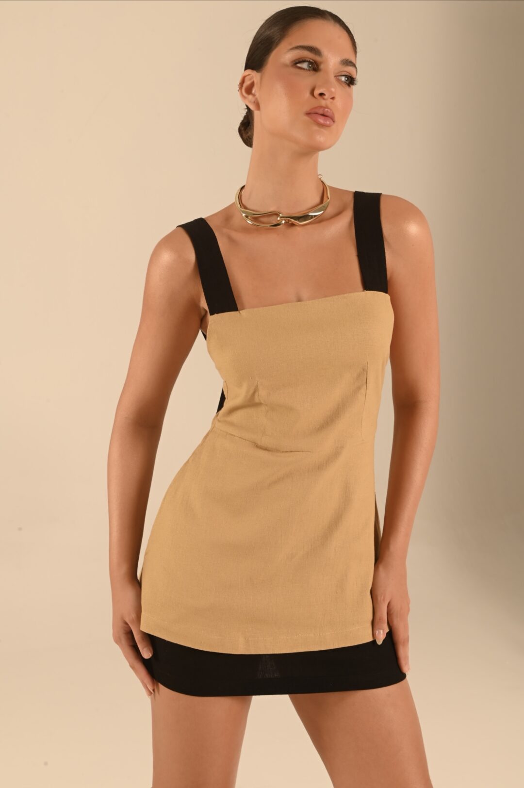 conjunto linho bicolor saia e blusa baby