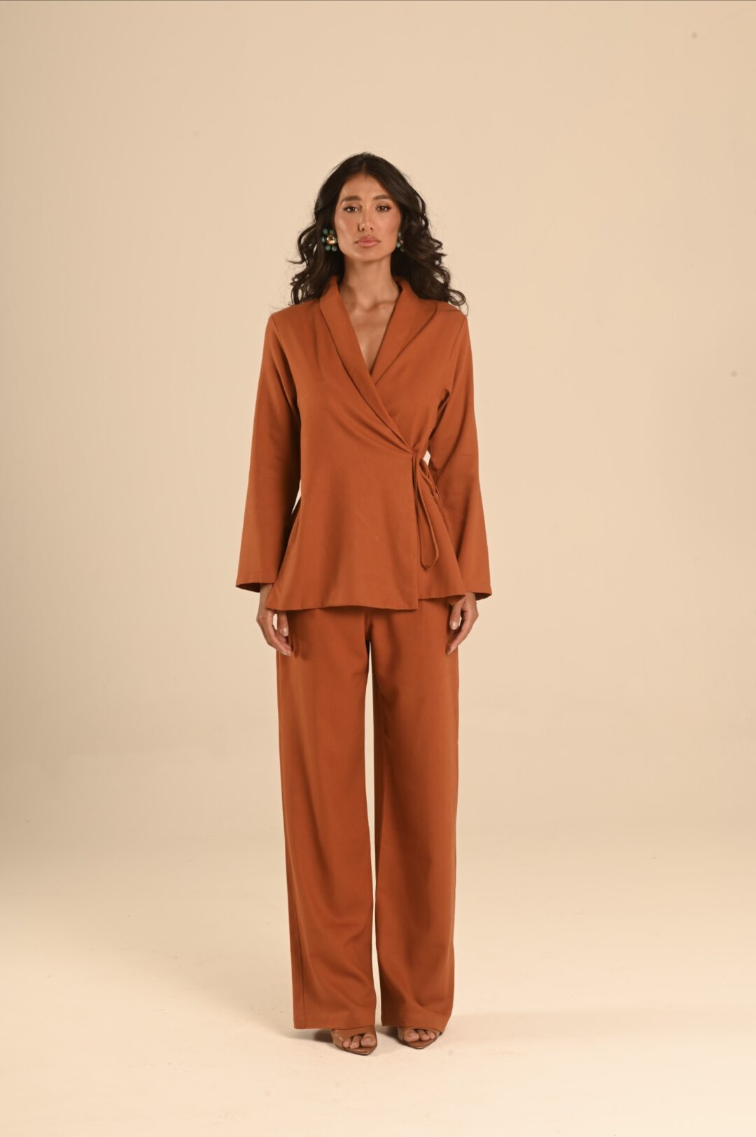 conjunto linho calça e blusa amarração Bahia