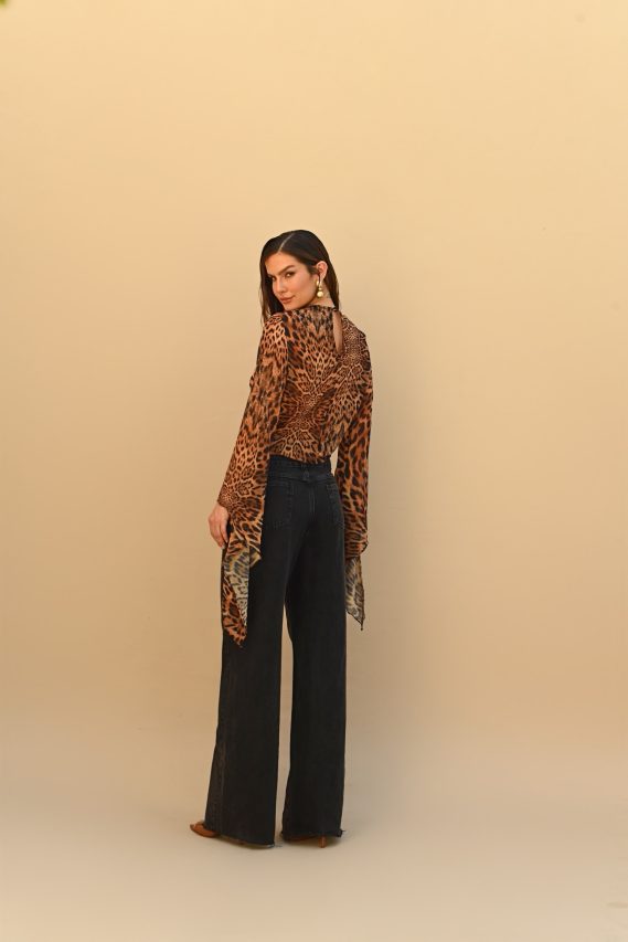 Calça jeans baggy cintura baixa