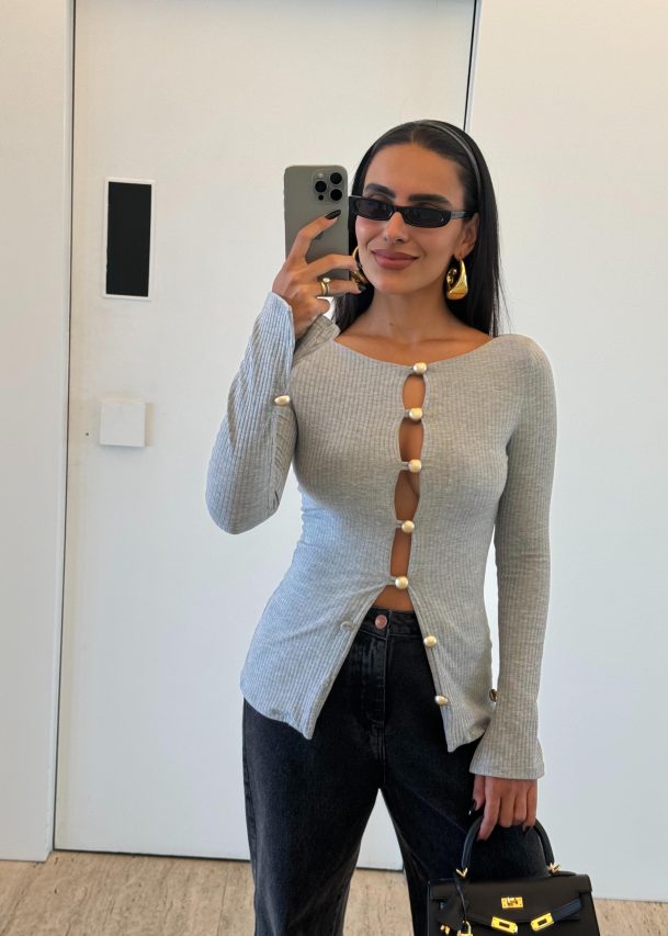 conjunto malha eleonora cinza mescla